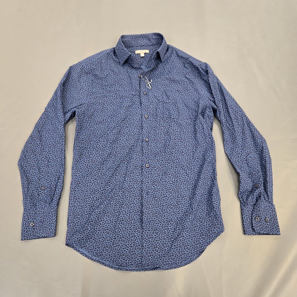 Peter Millar Button‎ Up Shirt Mens Sz Small Summer Comfort Performance Geometric